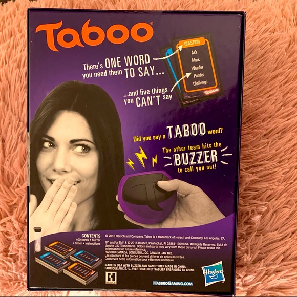 Hasbro Taboo Board Game With Buzzer NEW English - Picture 5 of 5